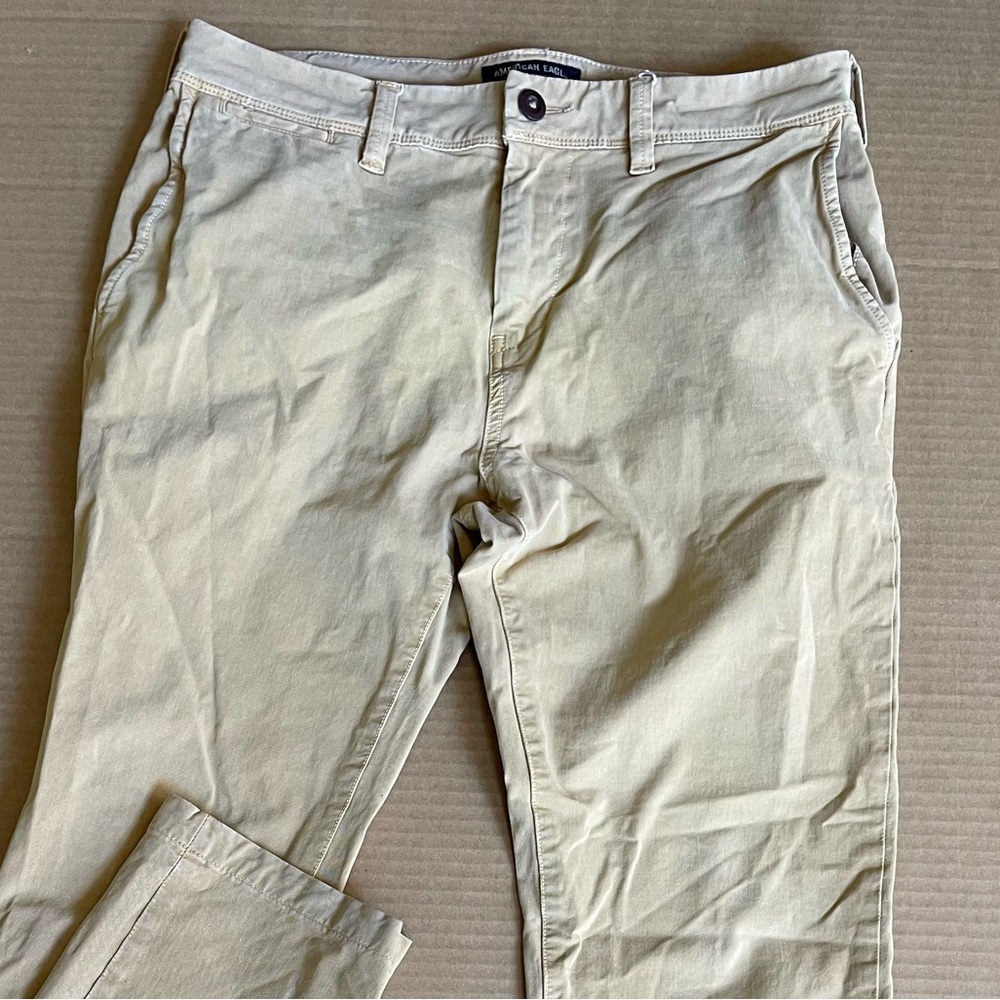 Beige Casual Pants
